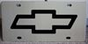 Chevrolet Bowtie black vanity license plate car tag